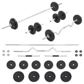 Set Bilanciere e Manubri 30 kg Sollevamento Pesi Kit