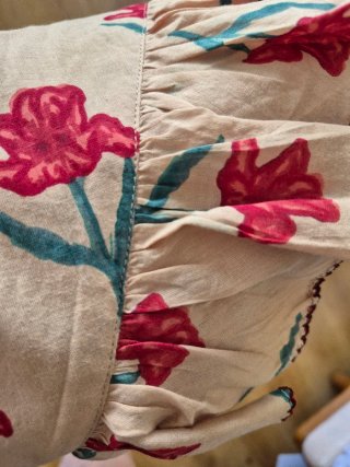 Blusa Cherubina Talla XL Flores Rosas
