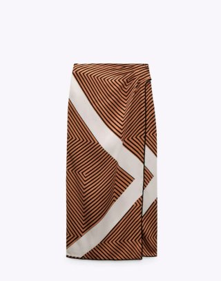 Falda pareo Zara estampado geométrico