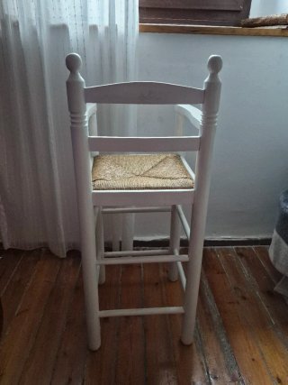 Silla alta/trona infantil blanca
