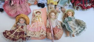 Lotto 11 Bambole da Collezione Vintage - Artigiana