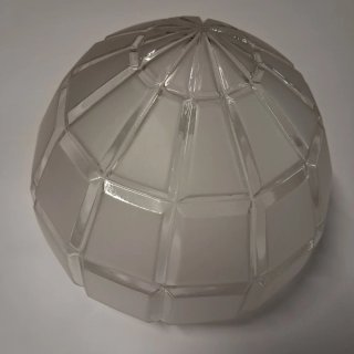 Lámpara techo modernista cristal y latón