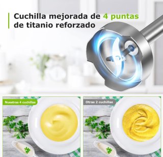 Batidora de mano Bonsenkitchen 1000W