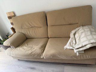 Sofá beige de tela
