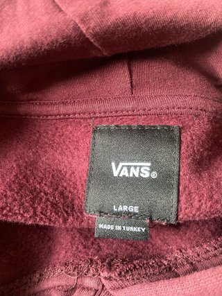 Sudadera Vans granate con Logo