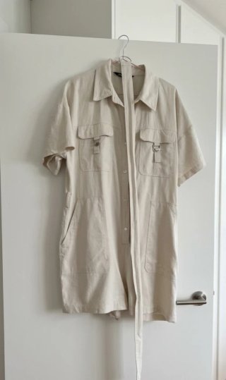 Mono corto Zara lino beige
