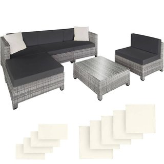 Salottino in rattan con struttura in alluminio,