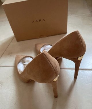 Zapatos tacón stiletto Zara ante arena