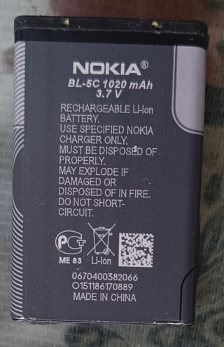 Batteria Nokia BL-5C originale nuova con ologramma