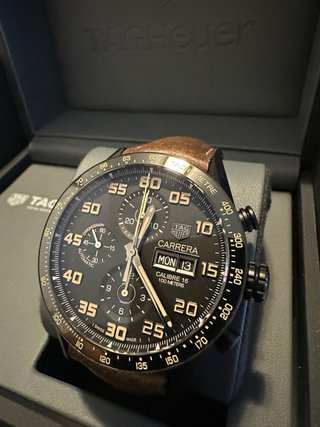 Tag Heuer Carrera CV2A84.FC6394 Negro Marrón