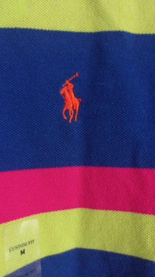 Polo Ralph Lauren Rayas Azul, Verde y Rosa