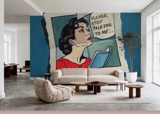Papel Pintado Mural Arte Pop Mujer