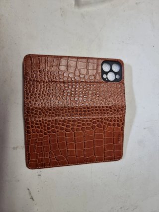 Custodia iPhone 12 Pro Max effetto pelle di coccodrillo