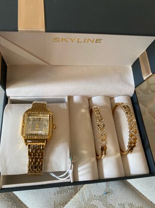 Reloj SKYLINE Dorado con 2 Pulseras