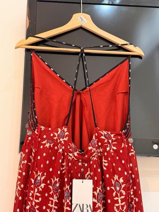 Vestido Zara Joya Boho Chic Rojo