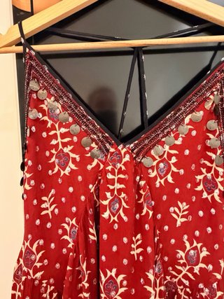 Vestido Zara Joya Boho Chic Rojo