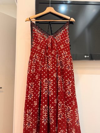 Vestido Zara Joya Boho Chic Rojo