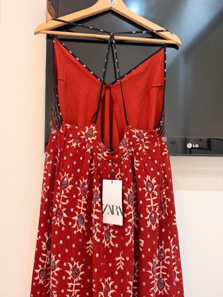 Vestido Zara Joya Boho Chic Rojo