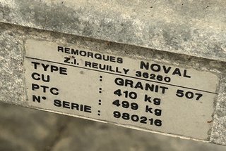 Remolque de transporte 1 eje
