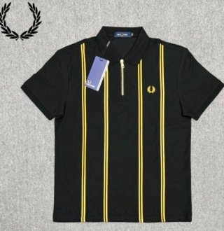 Polo Fred Perry Negro y Amarillo Talla M, L, XL