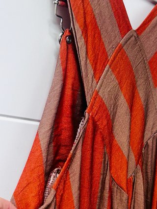 Vestido  moda color teja topo S-M top a juego