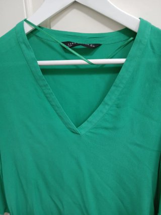 Blusa Zara Verde Talla L
