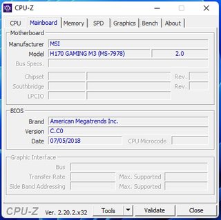 MSI H170 GAMING M3 + CPU i5 6500