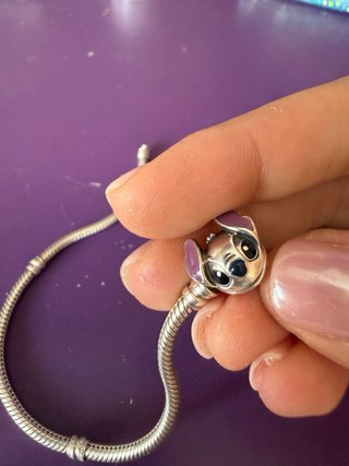 Pulsera Pandora Stitch Rosa y Plata