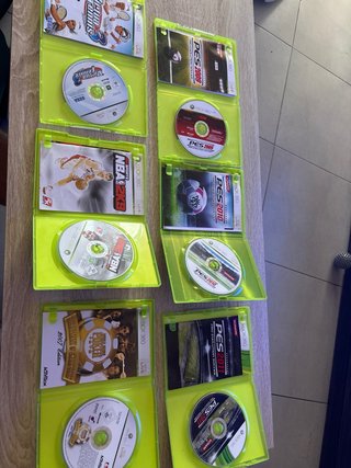 Lote 6 juegos Xbox 360: PES, NBA, Poker