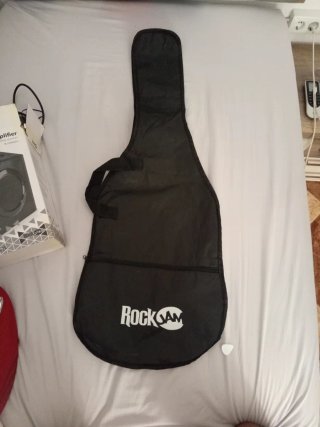 Guitarra eléctrica RockJam Roja con Funda y Amplif