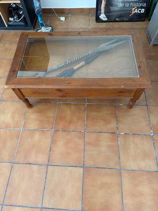 Mesa de centro madera y cristal