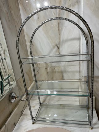 Estantería baño cristal cromada