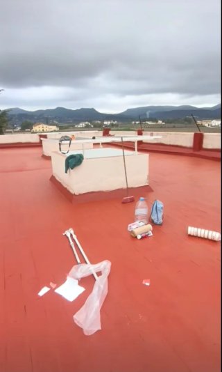 Impermeabilización de terrazas más pintura