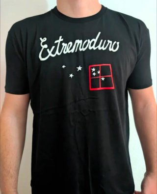 CAMISETA NEGRA - EXTREMODURO / LUNA - XL y más...