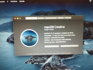 MacBook Air Catalina 2012 Plata