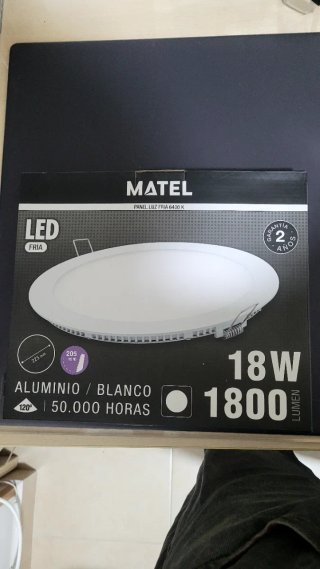 LED panel matel Luz Amarrila