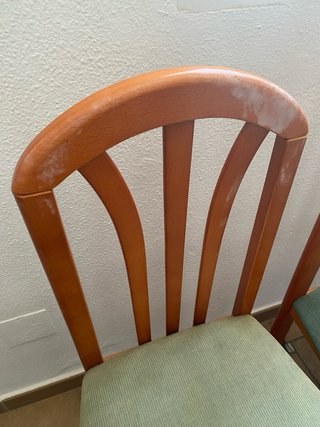 Regalo 2 sillas madera y tela