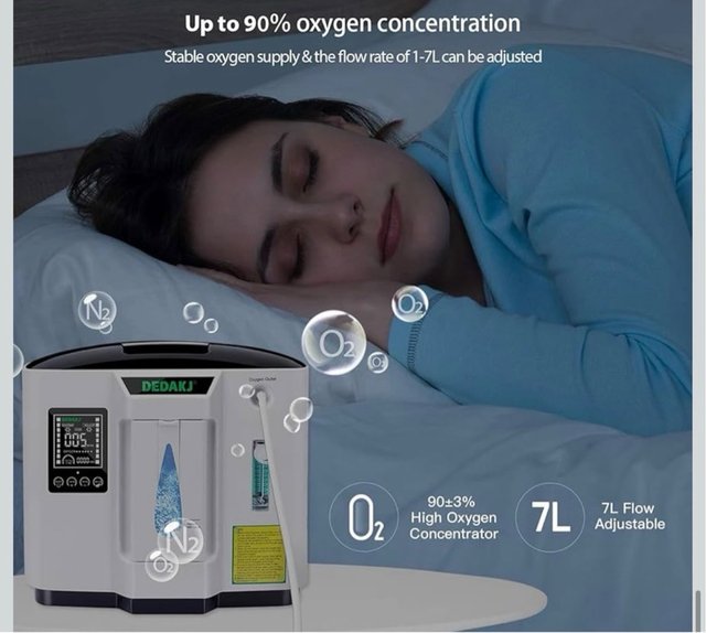 Concentrador de oxígeno portatil Dedakj DE-1A