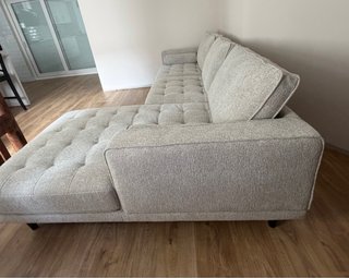 Sofá Chaise Longue Gris + Mueble TV