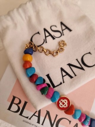 Pulsera Casa Blanca multicolor con charm. Original