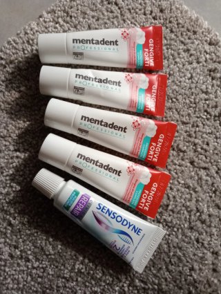 Mini dentifrici Mentadent Professional (5 pezzi)