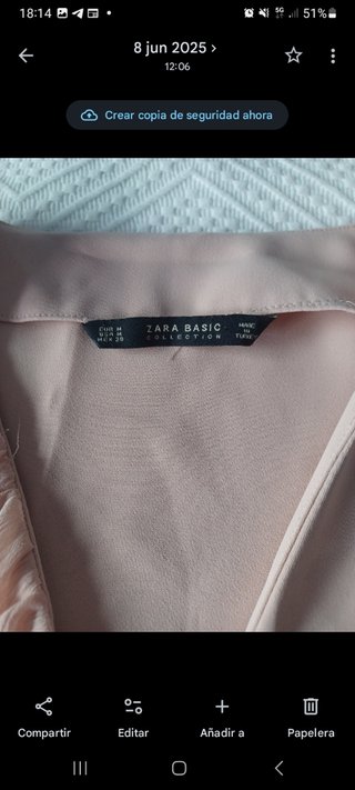 Vestido Zara Volantes Rosa Talla M