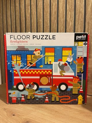 Pack Puzzle de suelo bomberos Petit Collage