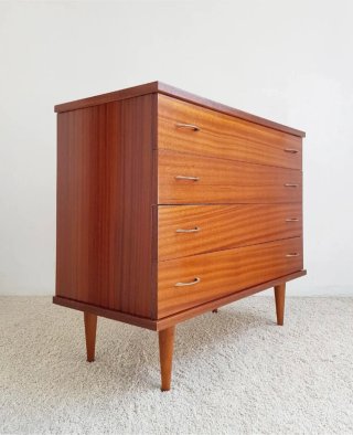 Cómoda Mid-Century | Madera embero. Vintage, 60s.