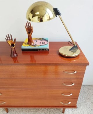 Cómoda Mid-Century | Madera embero. Vintage, 60s.