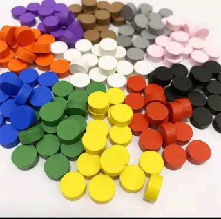 Mini Fichas de Madera Redondas