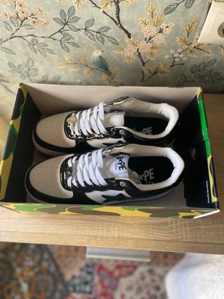 Zapatillas BAPE Bapesta Blancas y Negras