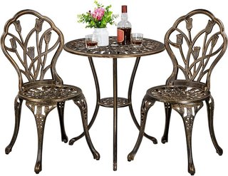 Set da Tavolo e Sedia per Salotto da Giardino, Balcone, Kit