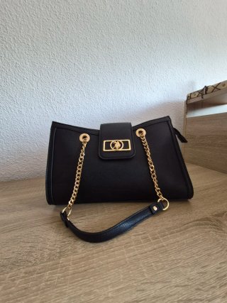 Bolso US Polo Negro y Dorado
