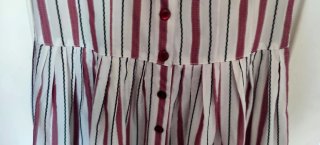 Vestido vintage años 90 cuello babero rayas